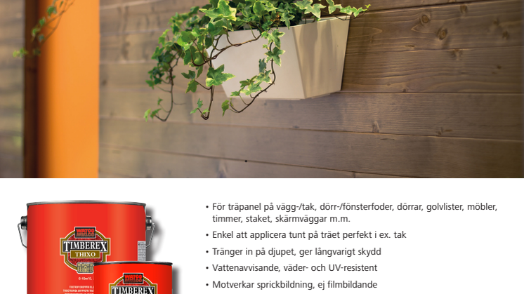 Timberex Thixo produktblad