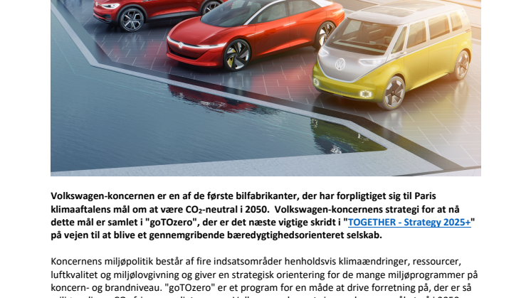 ”goTOzero” – Volkswagen-koncernens vej mod CO2-neutralitet i 2050
