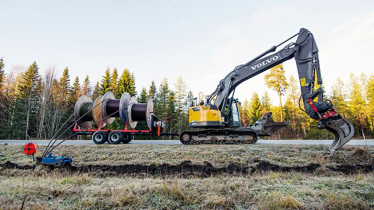 Volvo ECR235C i arbete - Aspsjö Entreprenad (bild 2)