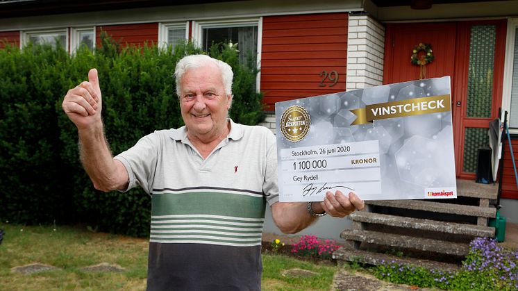 Gey Rydell vann 1,1 miljoner i Kombilotteriet. Foto: Curt-Robert Lindqvist