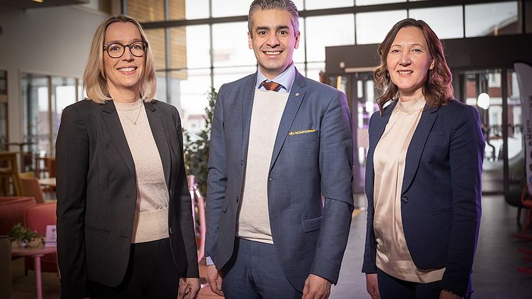 Carina Zolland, Marknadschef Luleå Energi, Khashayar Farmanbar, Energiminister, Malin Larsson , VD Luleå Energi