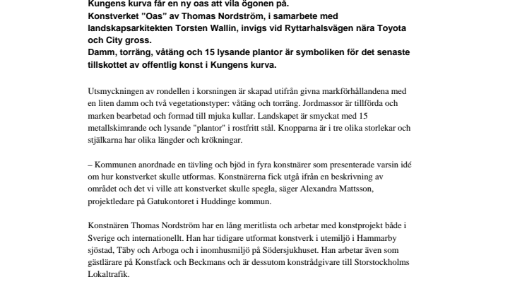 Oas invigs i Kungens kurva