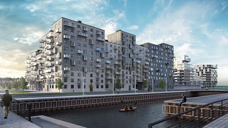 Billede: Kanalhusene i Aarhus Ø