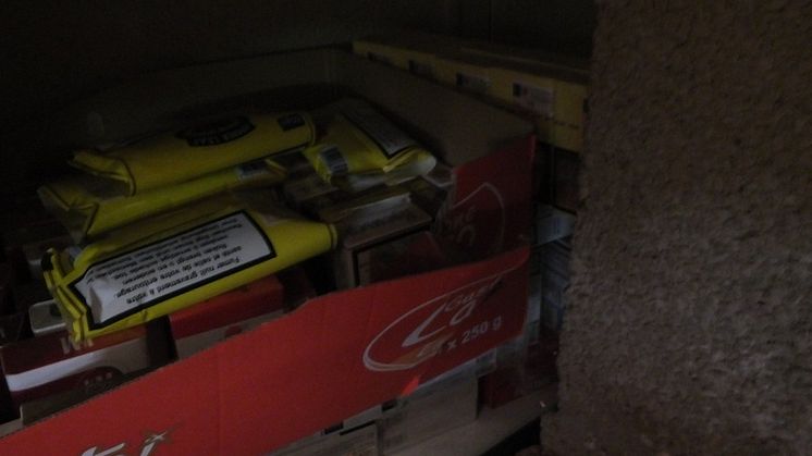 Op Batmobile - illicit tobacco products hidden in wall in Stoke NW04/15