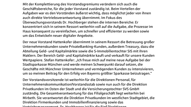 Stefan Hattenkofer ist neues Vorstandsmitglied der Stadtsparkasse München