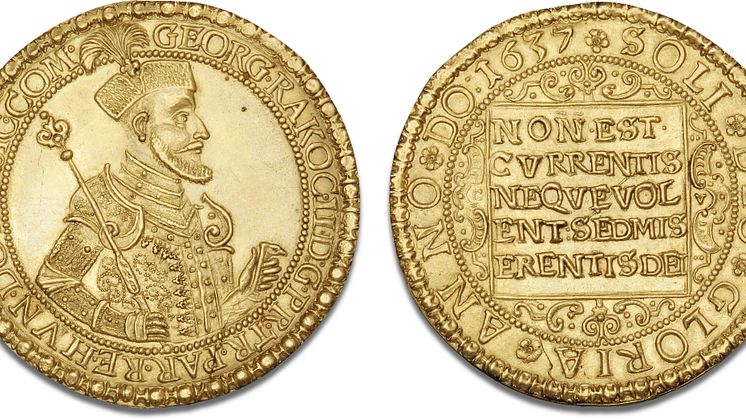 Lot 1018- Georg I, Rákóczi, 5 Ducats 1637, minted in Klausenburg (Kolozsvár)
