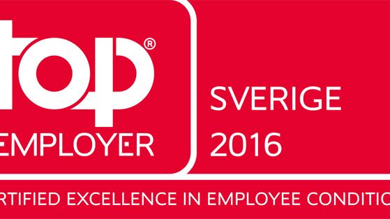 Saint-Gobain Sweden AB certifieras Top Employer 2016