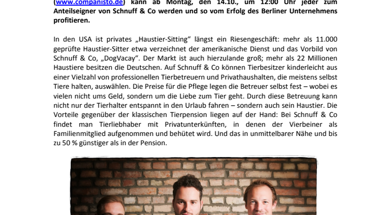 Schnuff & Co – das Airbnb für Haustiere