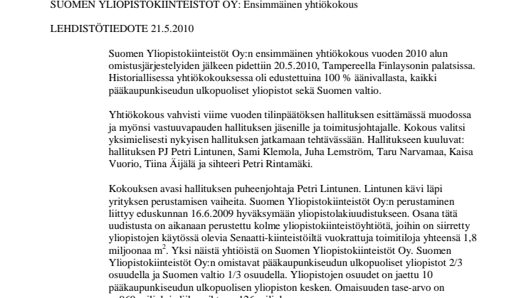 Suomen Yliopistokiinteistöt Oy