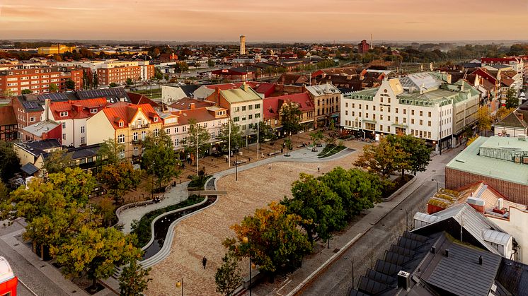 Stora torg i Eslöv. Foto: Werner Nystrand