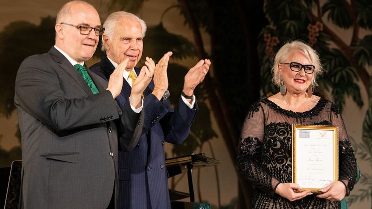 Iréne Theorin mottar Jussi Björling-stipendiet 2019