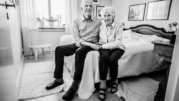 Stig och Inga-Lill medverkar i fotoutställningen "Boråsare". Fotograf: Mats Alfredsson