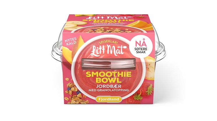 Litt Mat Smoothie Bowl Jordbær - Nå søtere smak!