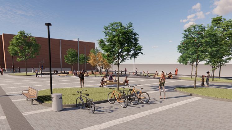 På torsdag klockan 13.00 är det dags för invigning av Våxnäs nya mötesplats - Våxnäs torg. Bild: 02Landskap.
