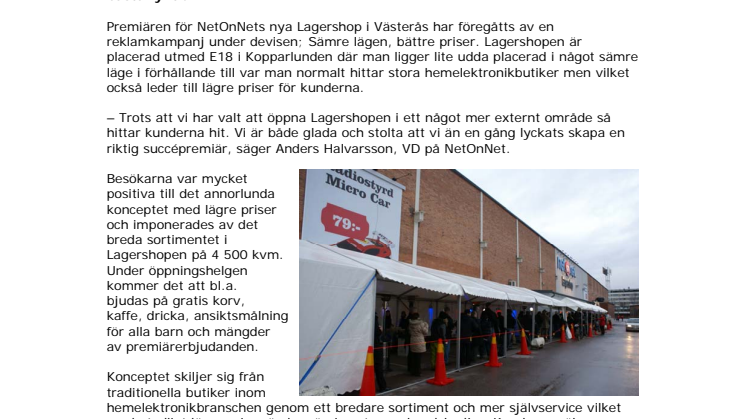 Succépremiär i sämre läge i Västerås!