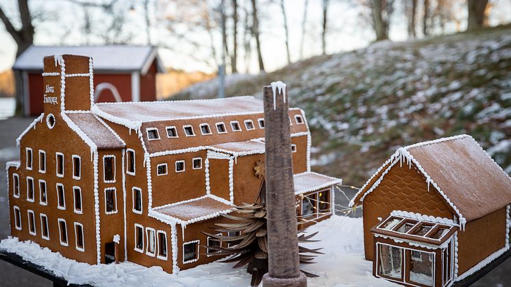 Pepparkakshus model grand deluxe. Designat och byggt av konditor Disa på Nääs.