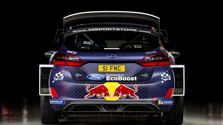 Ford Fiesta WRC – Ford M-Sports bil under Rally Sweden.