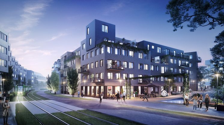 Xplorion i Brunnshög är ett av LKFs byggprojekt som rullar i Lund på trots situationen med tanke på Covid19. www.lkf.se/xplorion