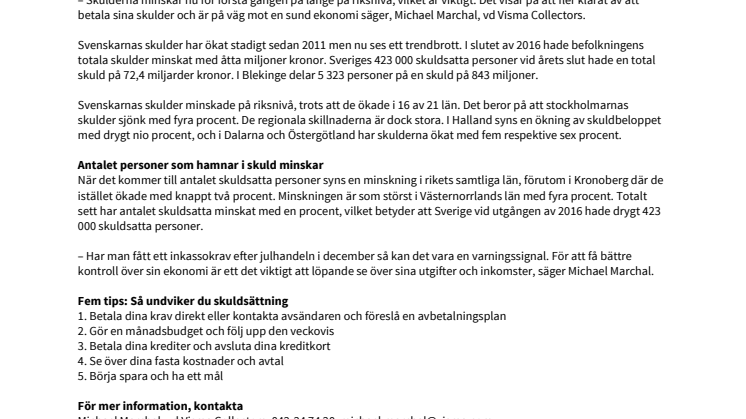 Trendbrott: Nu minskar befolkningens skulder