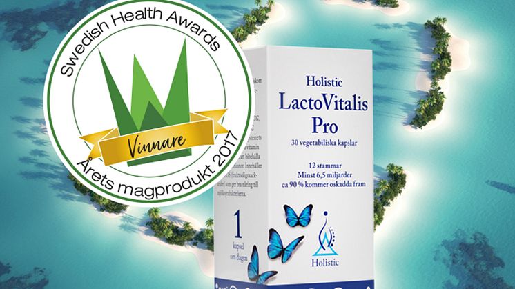 Holistic LactoVitalis Pro utsedd till Årets magprodukt 2017