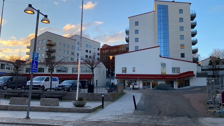 De nya husen ligger precis i anslutning till det anrika Radiotorget.