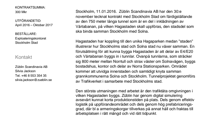 ZÜBLIN KLÄR IN VÄRTABANAN