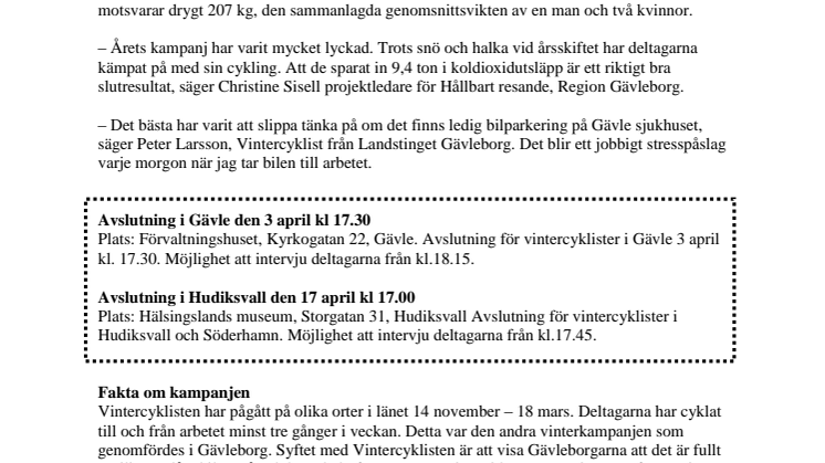 Två kvinnor och en man försvann under Vintercyklisten