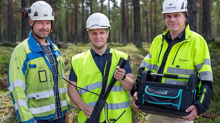 Pasi Lamminniemi, Härjeåns Nät, Simon Torstensson, Prysmian Group och Andreas Mattson, Elektroskandia.
