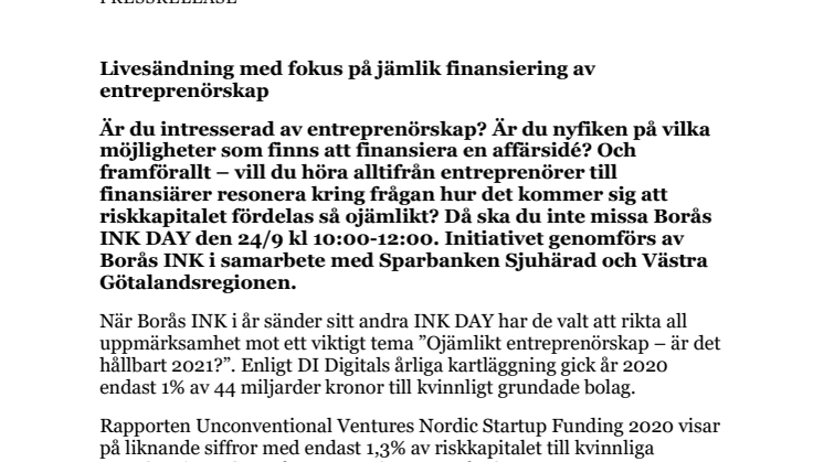 PM - Livesändning med fokus på jämlik finansiering av entreprenörskap.pdf
