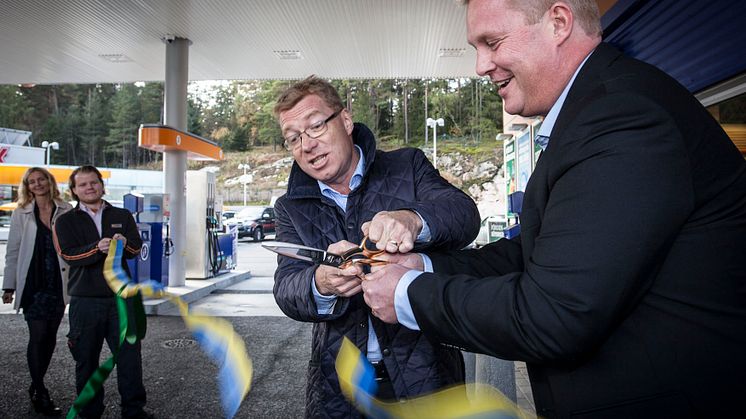 Statoil öppnar ny station med fokus på miljön i Arninge