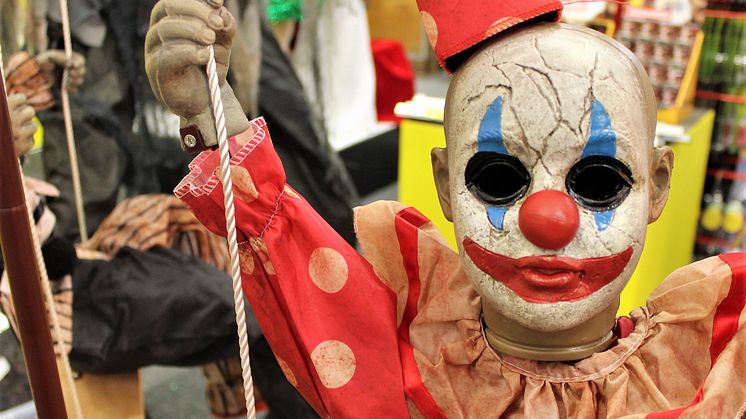 Prop animerad, karusell med clowner