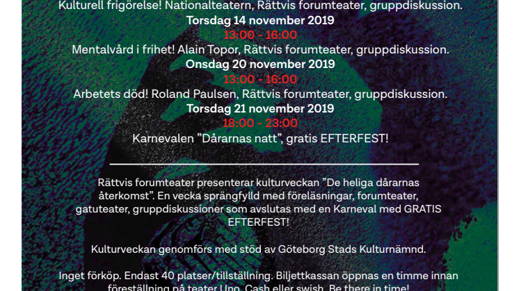 Affisch Kulturveckan Rättvis Forumteater
