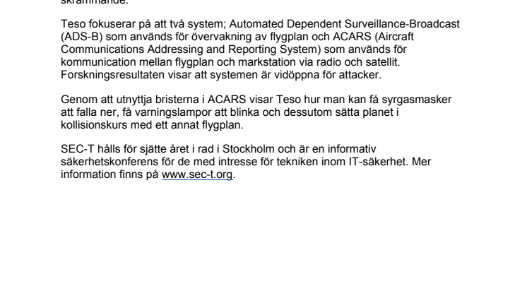 Hacka flygplan med android app