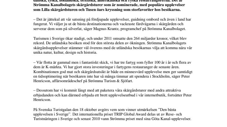  Strömmas skärgårdsturer är en av Sveriges bästa upplevelser
