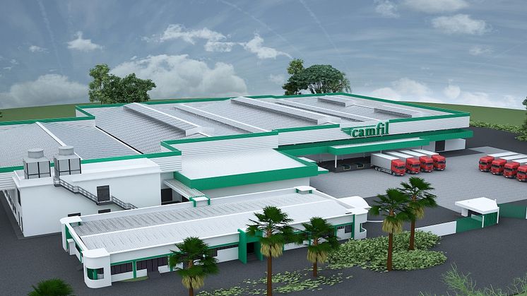 The plant expansion will be adjacent to the existing Camfil plant, including a hi-tech R&D facility as well as state-of-the-art High Efficiency Particulate Air (HEPA) Filter, Turbo Machinery and Molecular Filter manufacturing.