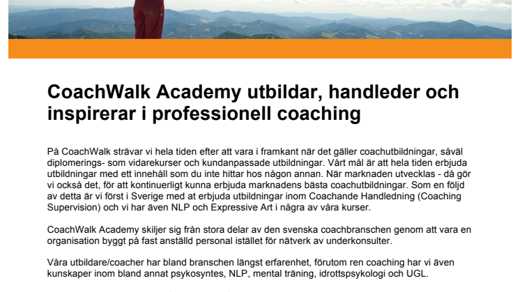 Om CoachWalk Academy