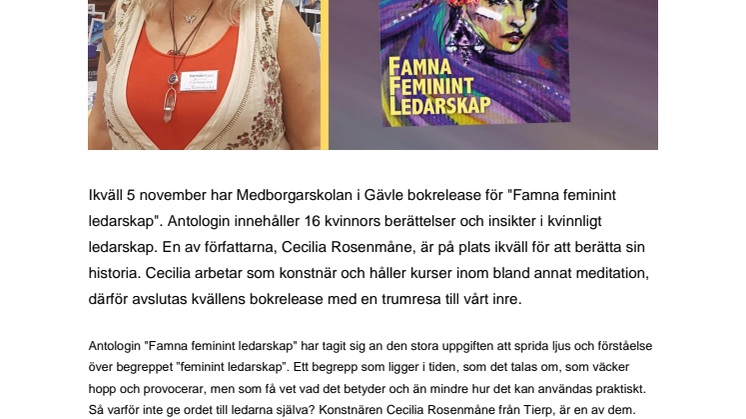Bokrelease för antologin Famna feminint ledarskap