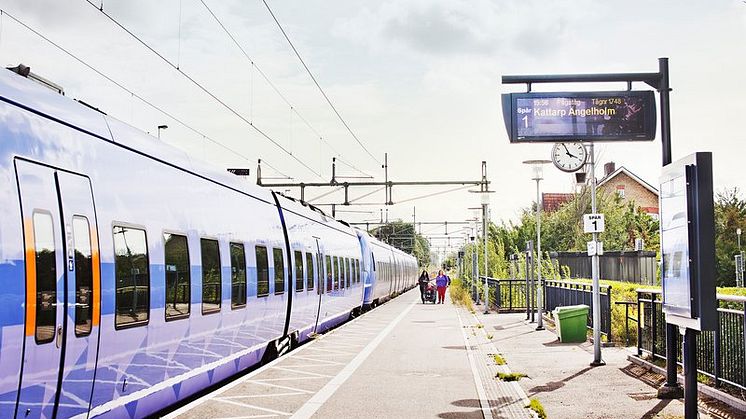 Under 2019 ökade antalet av- och påstigande resenärer på tågstationerna i Helsingborgs kommun med 16%
