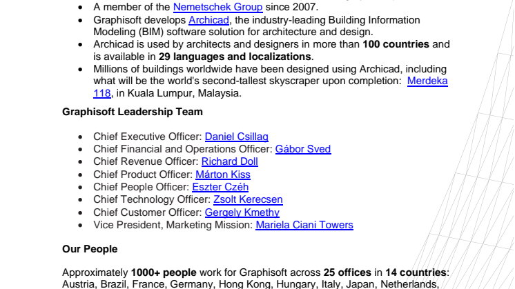 Fast Facts about Graphisoft