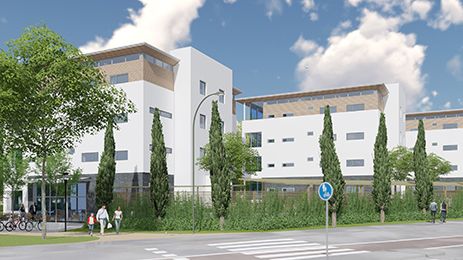 En idéskiss om hur området kan utvecklas. Illustration: Veidekke & Plan- och byggnadskonst