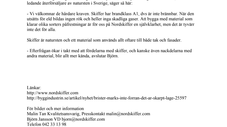 ​Boverket vill ha obrännbara fasadmaterial