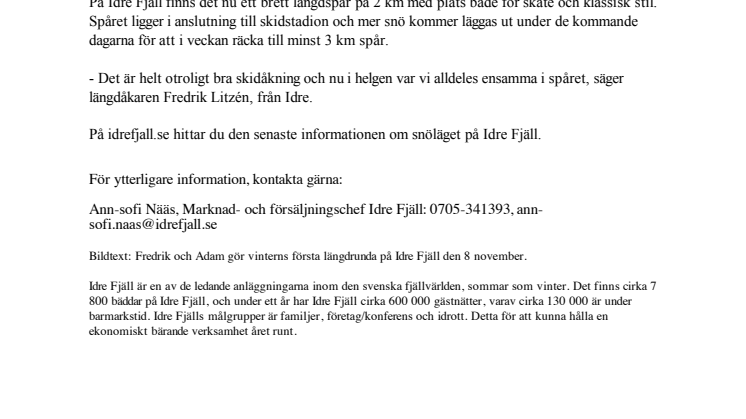 Längdåkning på Idre Fjäll