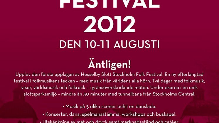 Hesselby slott Stockholm Folk Festival 2012