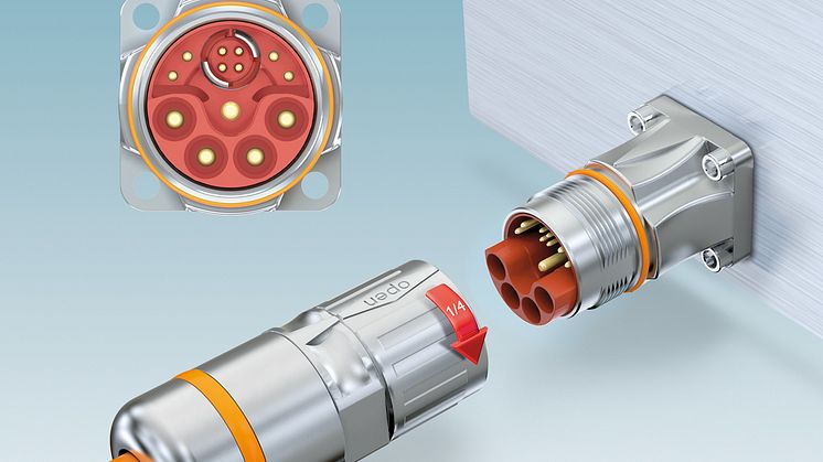 New M23 hybrid plug-in connectors for signal, data, and power transfer