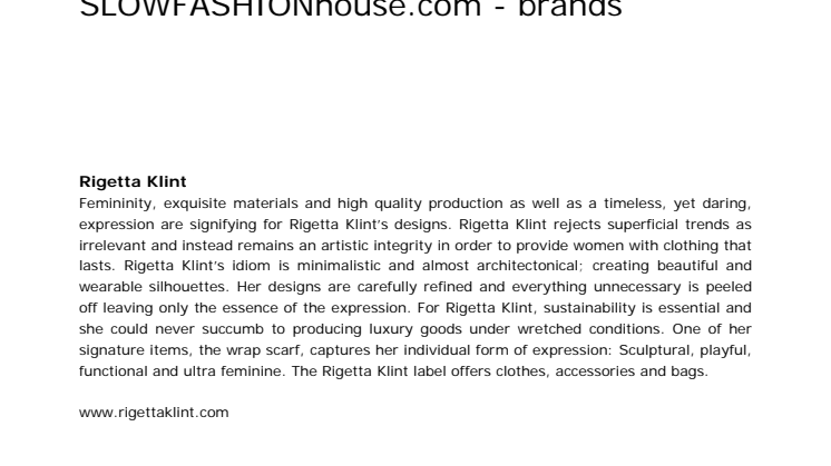 SLOWFASHIONhouse.com - brands