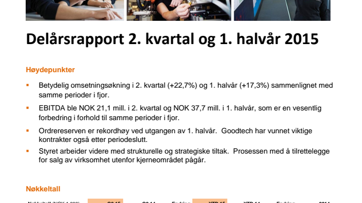 Kvartalsrapport Q2 2015