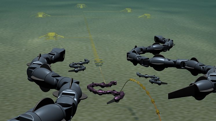 Swimming down to subsea templates