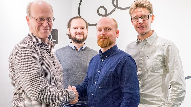 Staffan Hagnell (IIS), Hannes Ebner, Matthias Palmér och Eric Hjelmestam (MetaSolutions)