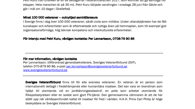 ​Ursviksbo går med i Veteranmarschen