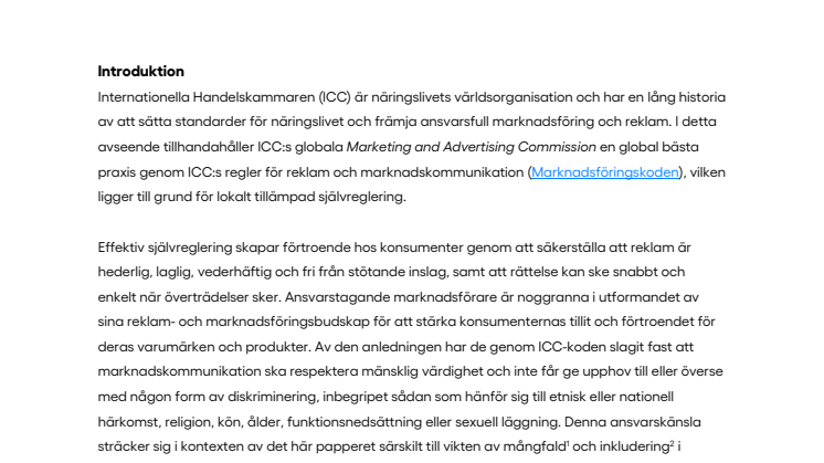 ICC Mångfald och inkludering i reklam